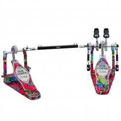 Tama HP900PWMPR Power Glide Iron Cobra Marble Psychedelic Rainbow LTD dvigubas būgnų pedalas